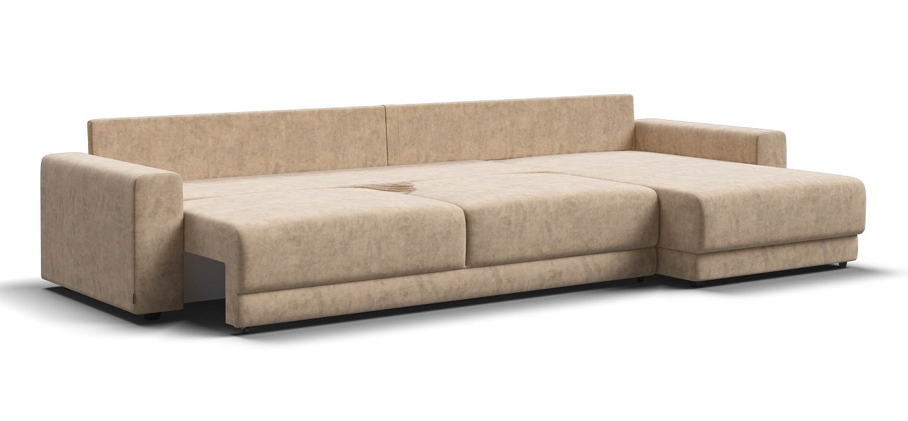 Угловой диван Босс Прайм Макс велюр Роял шампань