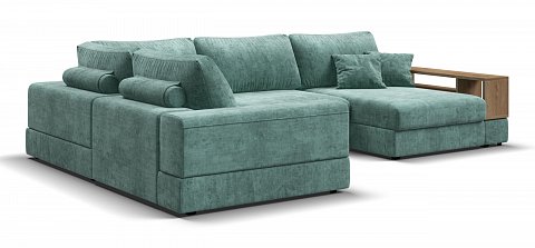 П-образный диван-кровать Босс Модуль Шенилл Глосс минт 1