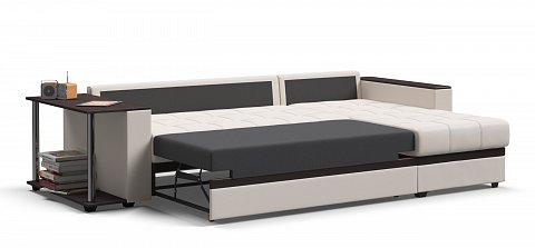 Угловой диван Атланта Люкс экокожа белый 3