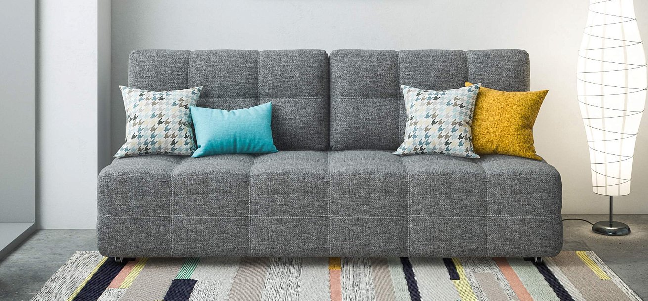 Диван Денди Мини Рогожка Мальмо серый