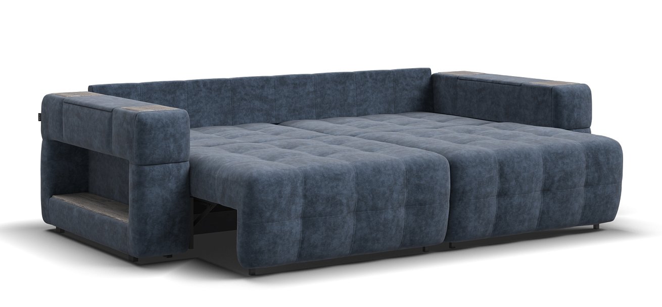 Диван Босс ХО велюр Роял синий  / Камень