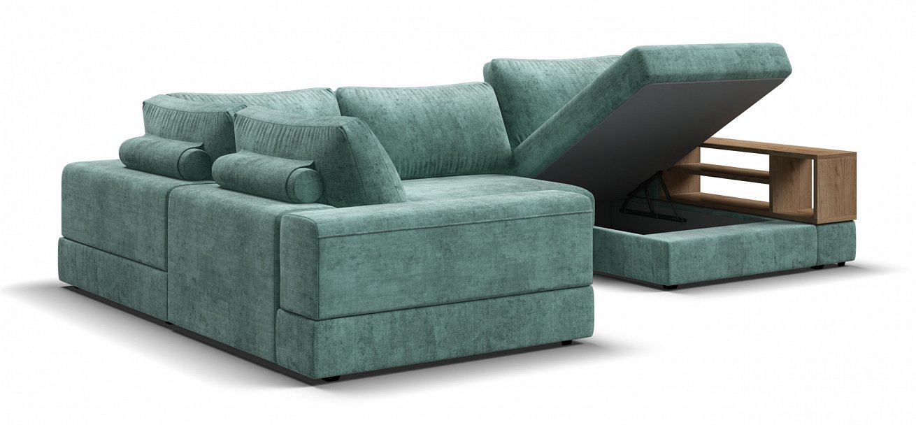 П-образный диван-кровать Босс Модуль Шенилл Глосс минт