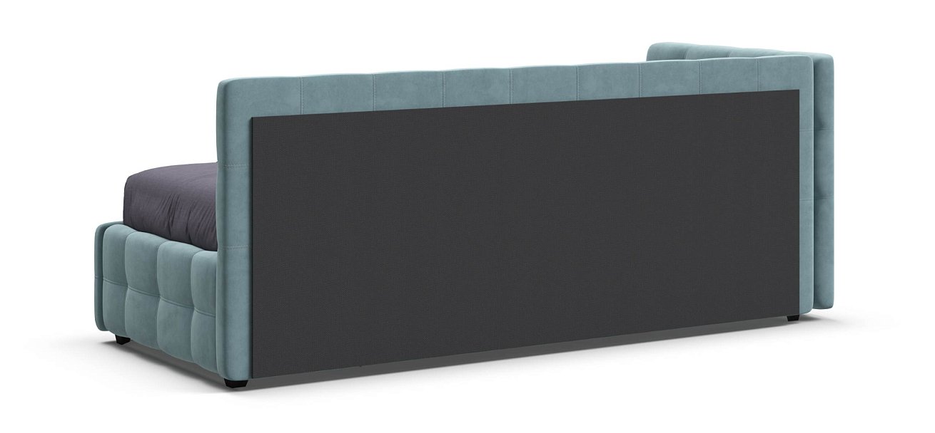 Босс Мини Кровать+ПМ 90*200 велюр Монолит аква