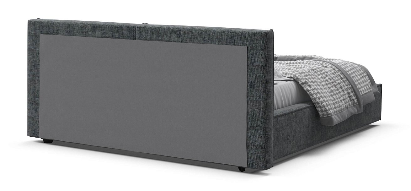 Норд Кровать+ПМ 160*200 Шенилл Смарт серый