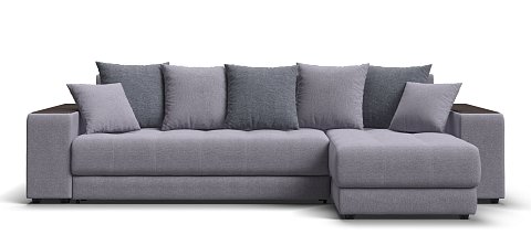 Угловой диван Дубай Рогожка Мальмо платина, Рогожка Венто серый 1