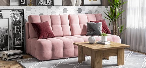 Диван Босс Мини велюр Монолит розовый 2