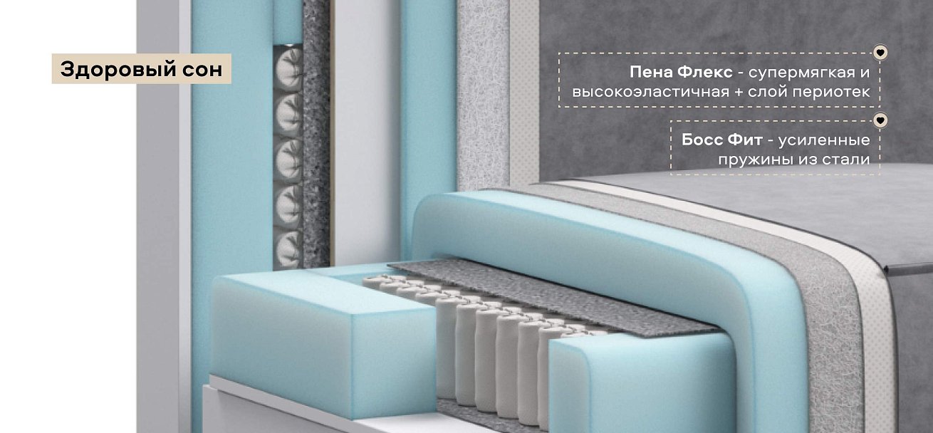 Босс Софт Модуль спальное место велюр Роял агат