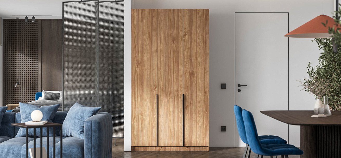 Босс Стандарт 120*220 шкаф распашной 3Д 01 Орех Селект