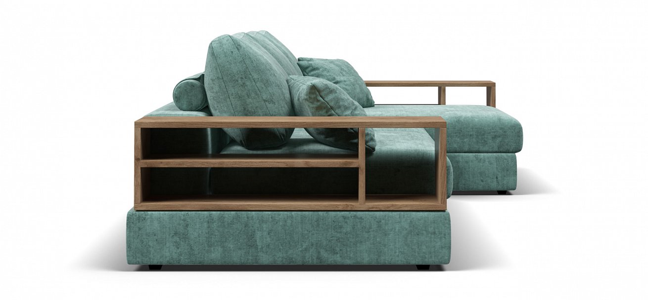 Угловой диван-кровать Босс Модуль ХЛ Шенилл Глосс минт