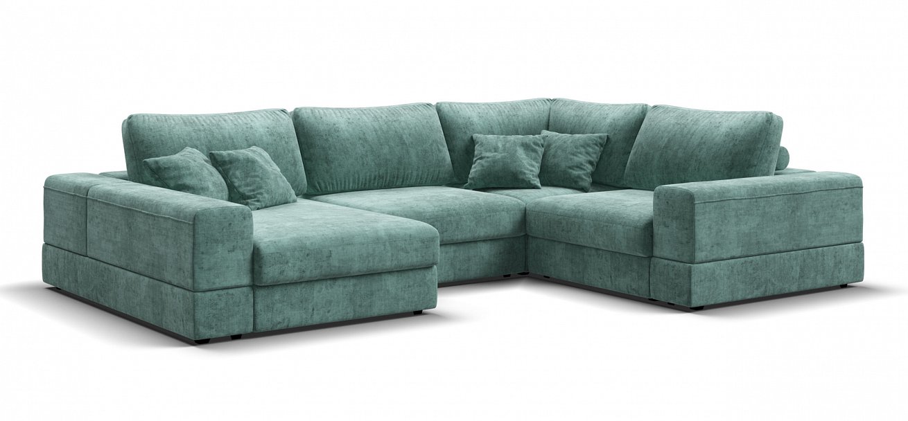 П-образный диван-кровать Босс Модуль Шенилл Глосс минт