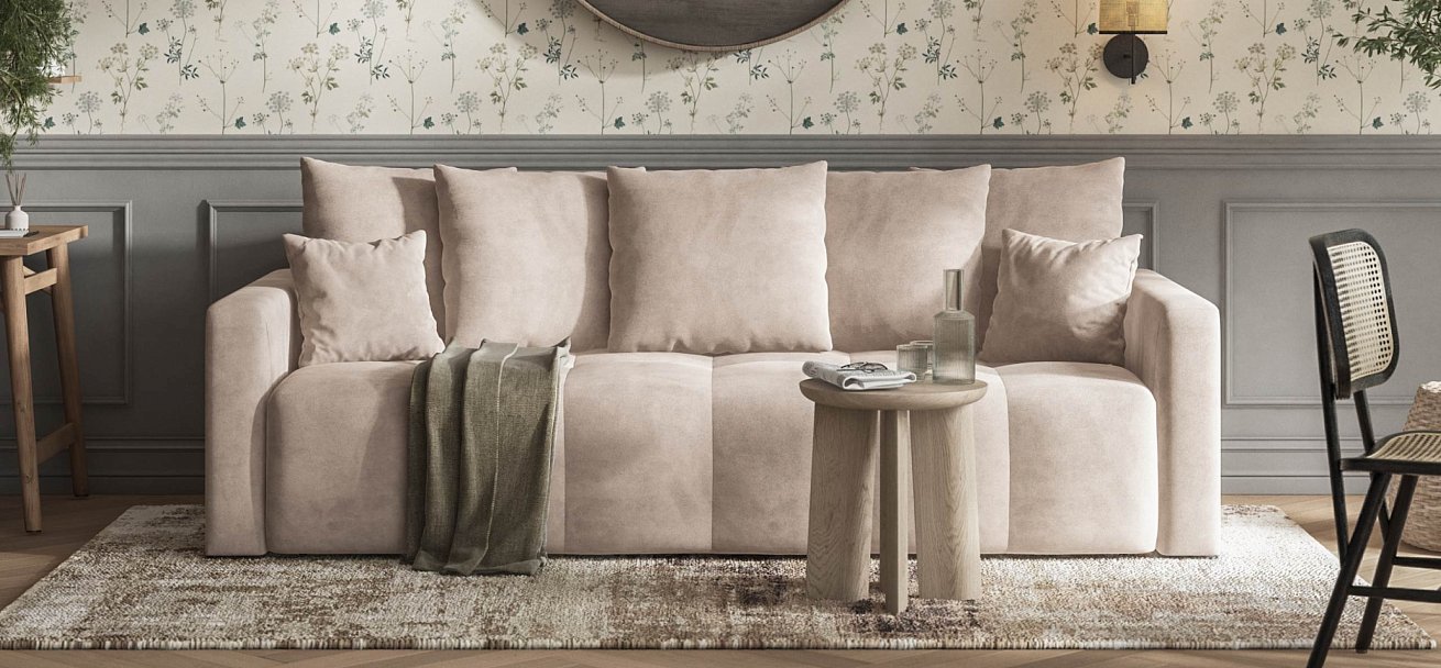 Диван Босс Тренд велюр Монолит латте