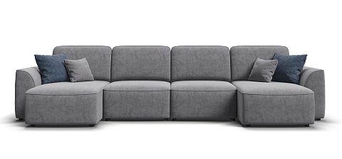 П-образный диван Кинг Модуль велюр Роял агат 1