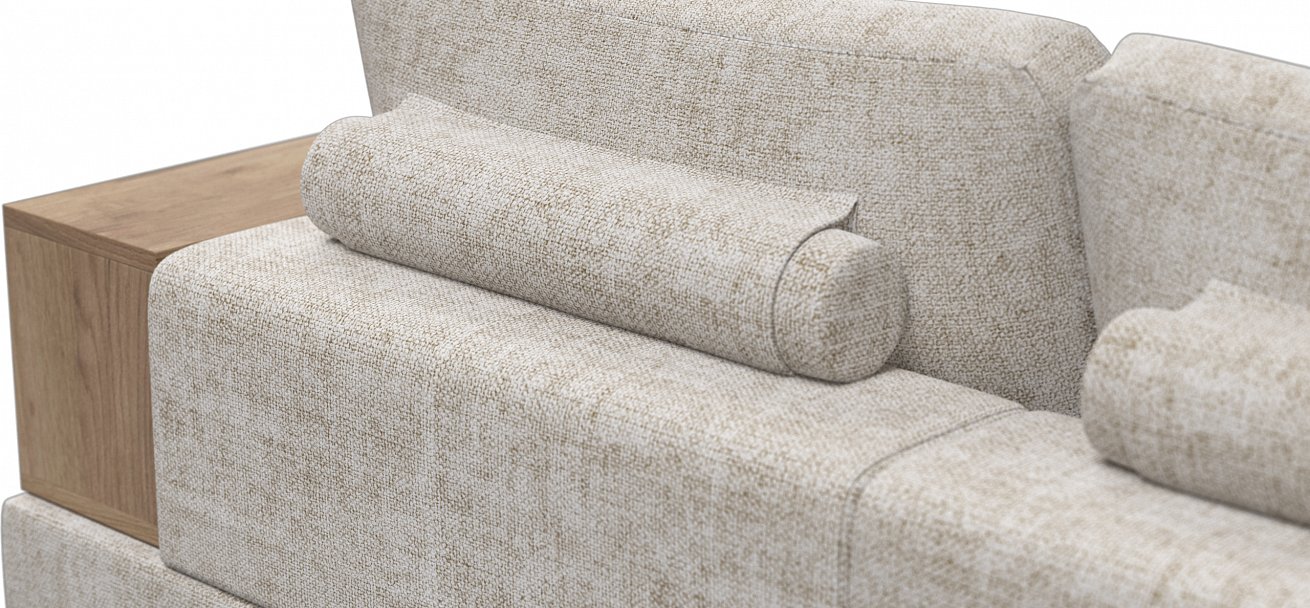 Угловой диван-кровать Босс Модуль ХЛ Шенилл Смарт кварц