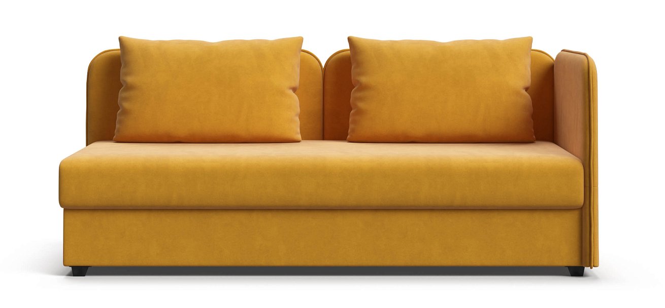 Тахта Ирис велюр Монолит желтый