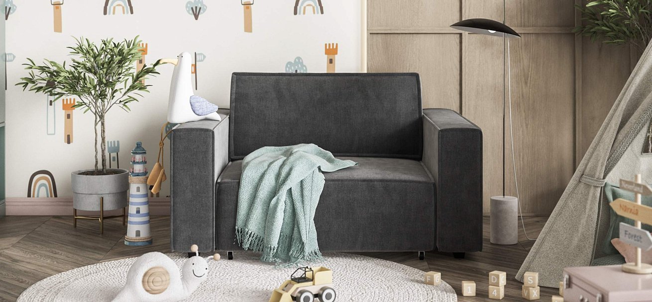 Кресло Босс Софт Модуль велюр Монолит серый