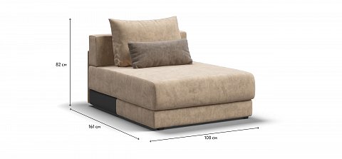 Ричмонд Модуль оттоманка велюр Роял шампань 1