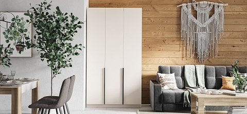 Рим 120 шкаф распашной 3Д+ящики 01 Кашемир 2