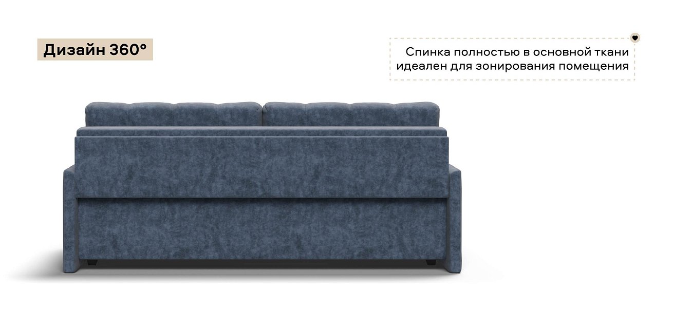 Диван Босс Лофт велюр Роял синий