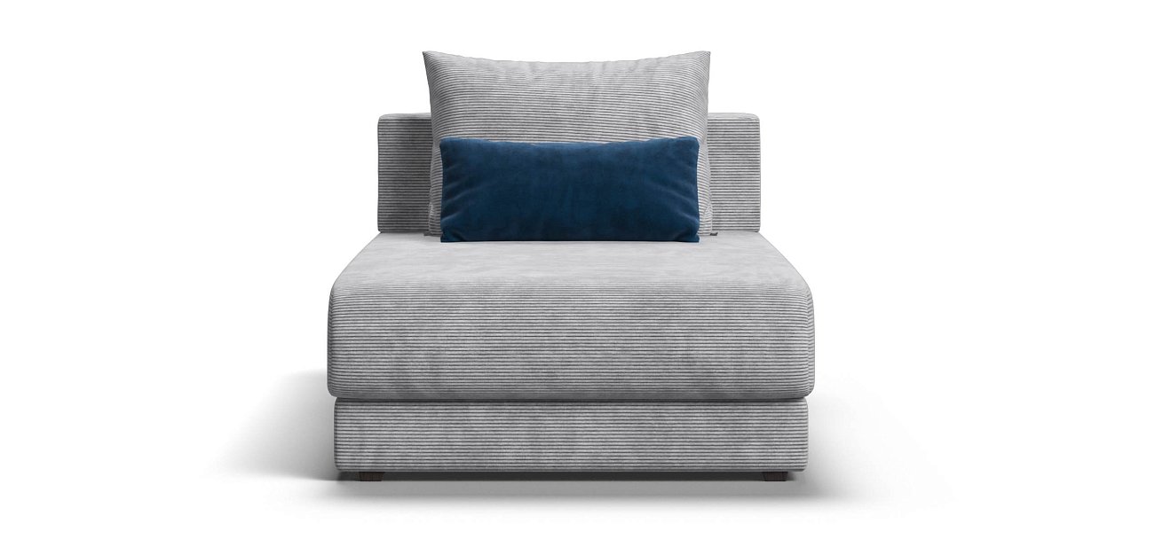 Ричмонд Модуль оттоманка Вельвет Корд серый