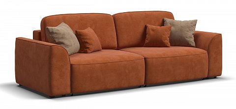 Диван Кинг велюр Алькантара оранж