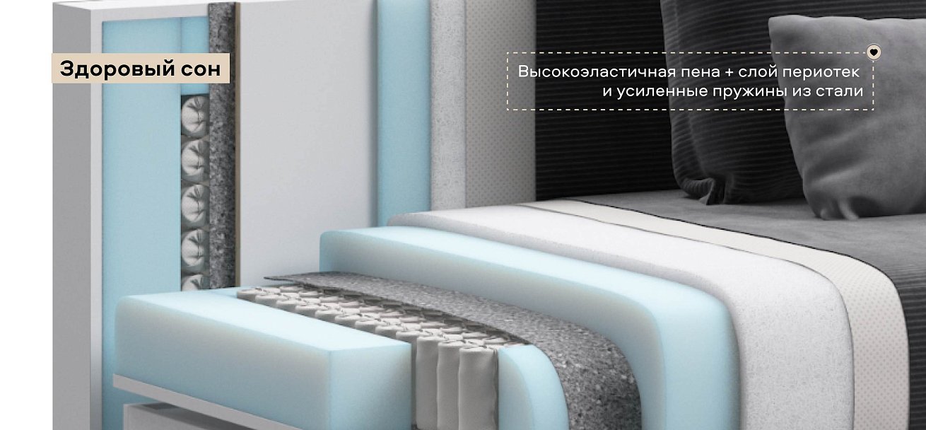 Модульный диван Ричмонд Модуль Вельвет Корд графит