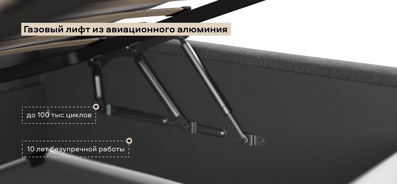 Ронда Кровать+ПМ 160*200 велюр Монолит серый