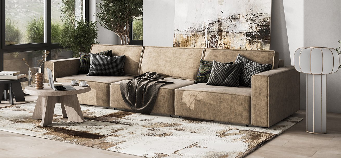 Диван Босс Софт Модуль Макс велюр Роял тауп