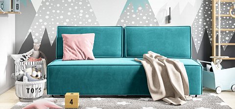 Диван Норд мини велюр Монолит зеленый 2