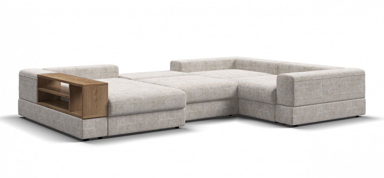 П-образный диван-кровать Босс Модуль Шенилл Смарт кварц