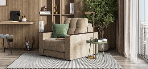 Босс кресло-кровать велюр Роял тауп 2