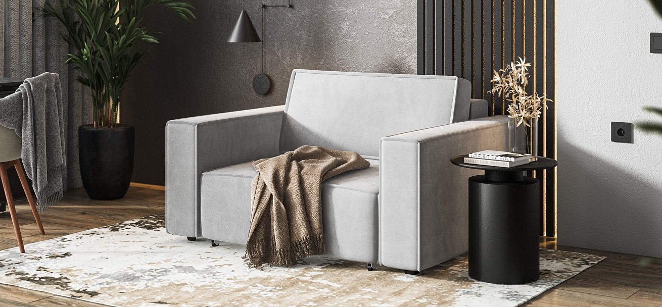 Кресло Босс Софт Модуль велюр Монолит сталь