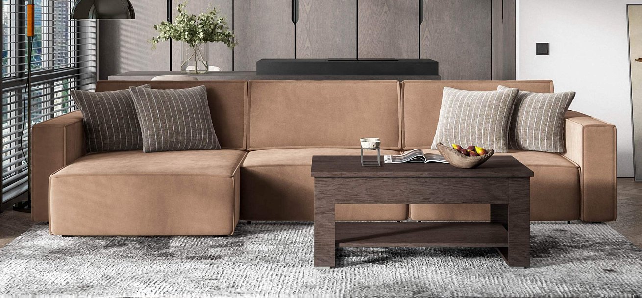 Босс Софт Модуль оттоманка велюр Монолит мокко