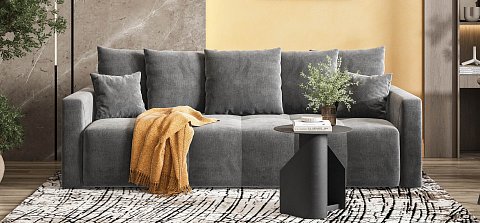 Диван Босс Тренд велюр Монолит серый 2