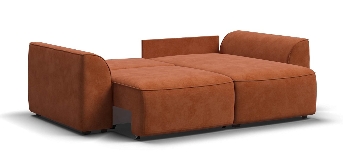 Угловой диван Кинг Модуль велюр Алькантара оранж