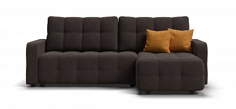 Угловой диван Денди Рогожка Мальмо шоколад 1