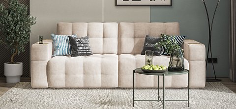 Диван Босс ХО велюр Монолит латте / Снежная Сонома 3