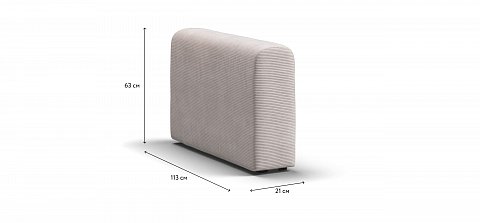 Ричмонд Модуль подлокотник 2 шт. Вельвет Корд бежевый 1