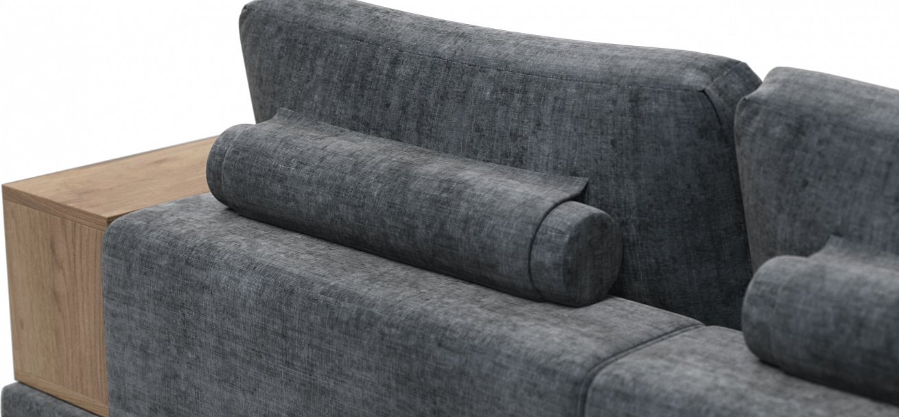 П-образный диван-кровать Босс Модуль Шенилл Глосс карбон