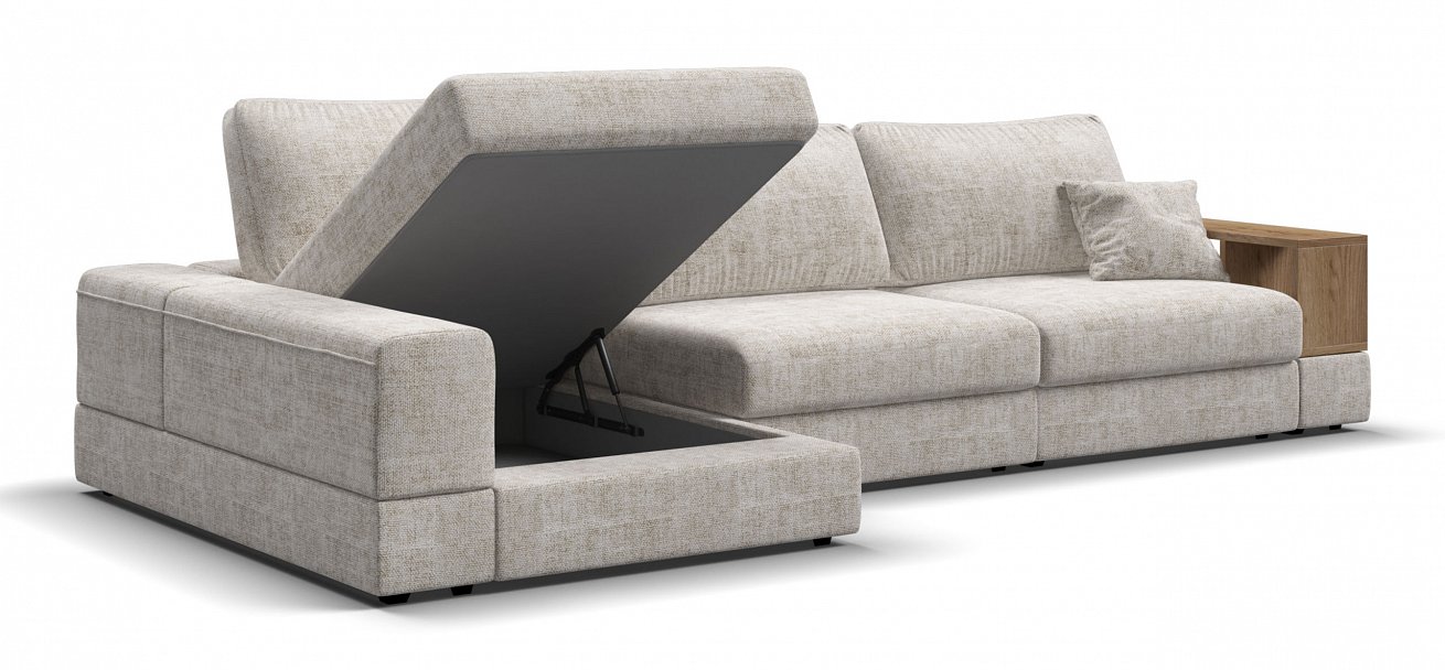 Угловой диван-кровать Босс Модуль ХЛ Шенилл Смарт кварц