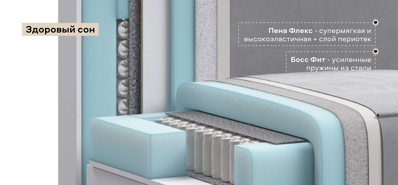 Диван Босс Софт Модуль Макс велюр Монолит сталь