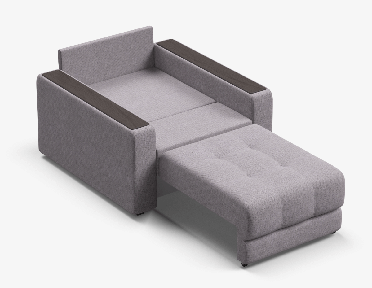 Спальное место полностью выполнено в основной ткани