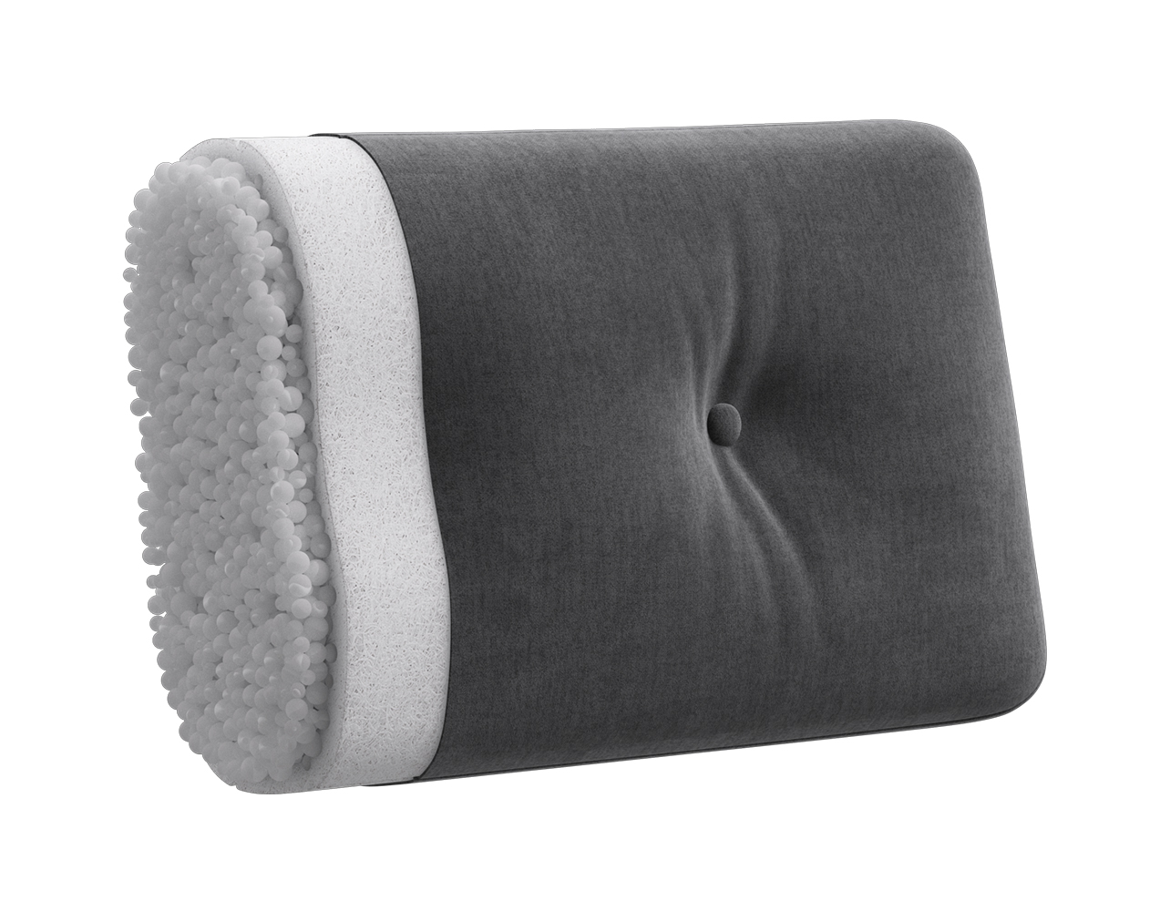 Приспинные подушки выполнены из холлофайбера и дробленой пены обеспечат комфортную посадку.