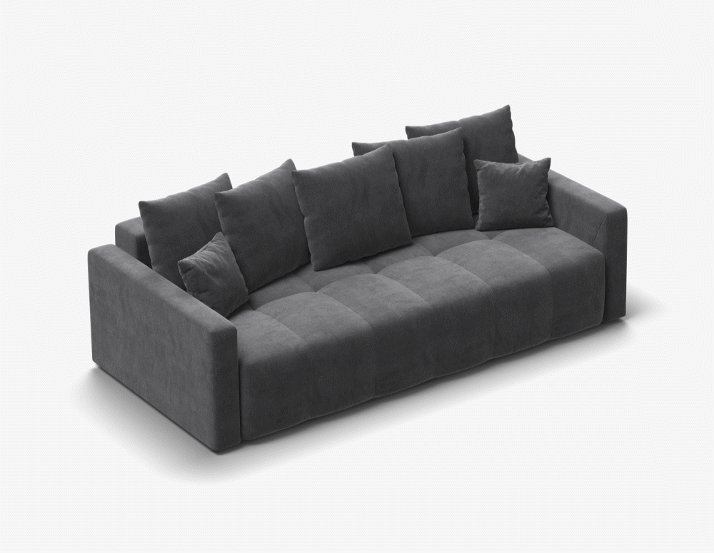 Простой и надежный механизм еврокнижка позволяет ставить диван вплотную к стене