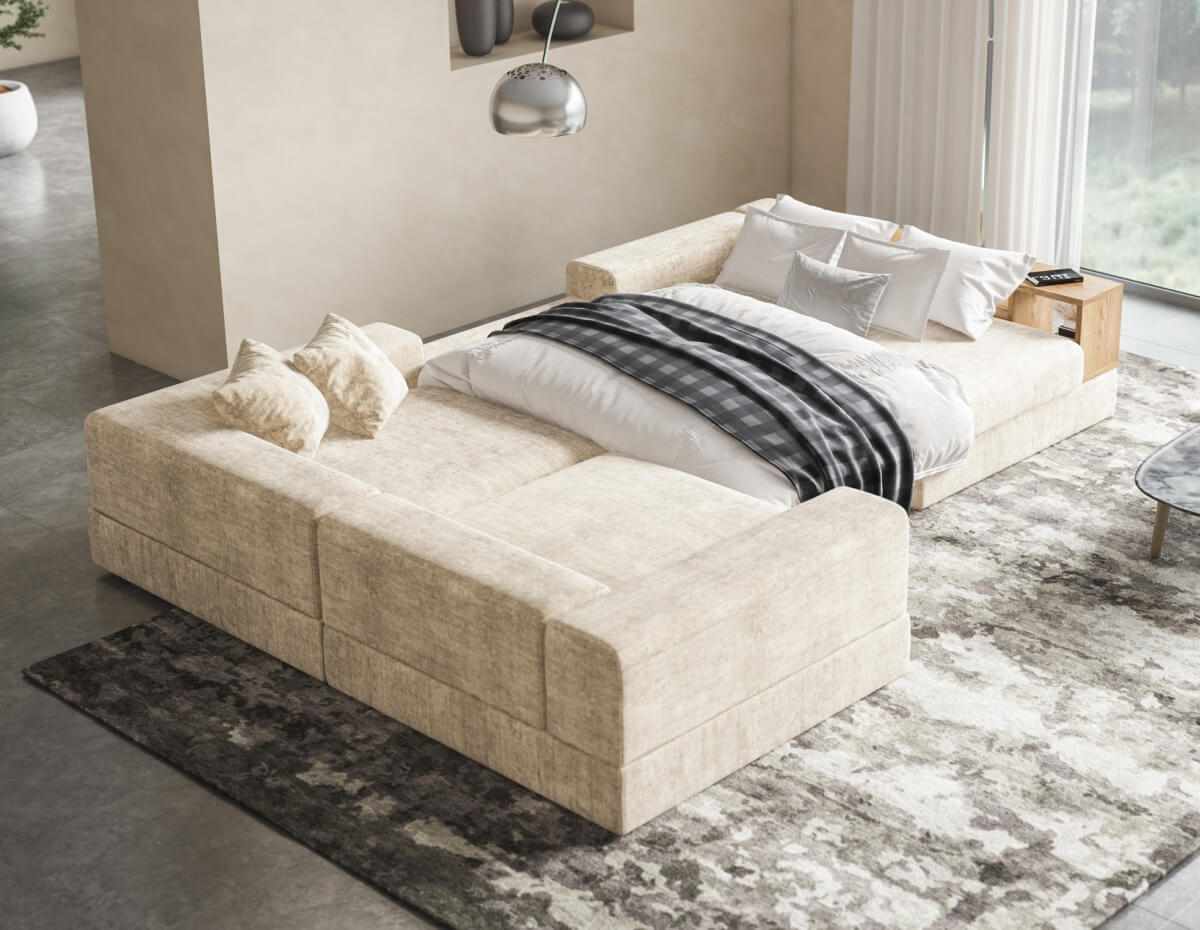 Boss skip – механизм трансформации, легко превращать модульную систему в комфортную просторную кровать. Тип механизма «пантограф» позволяет сохранить мягкую утопающую посадку, в отличие от более дешевых аналогов.