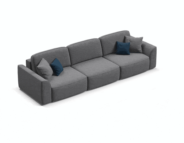 Простой и надежный механизм еврокнижка позволяет ставить диван вплотную к стене.