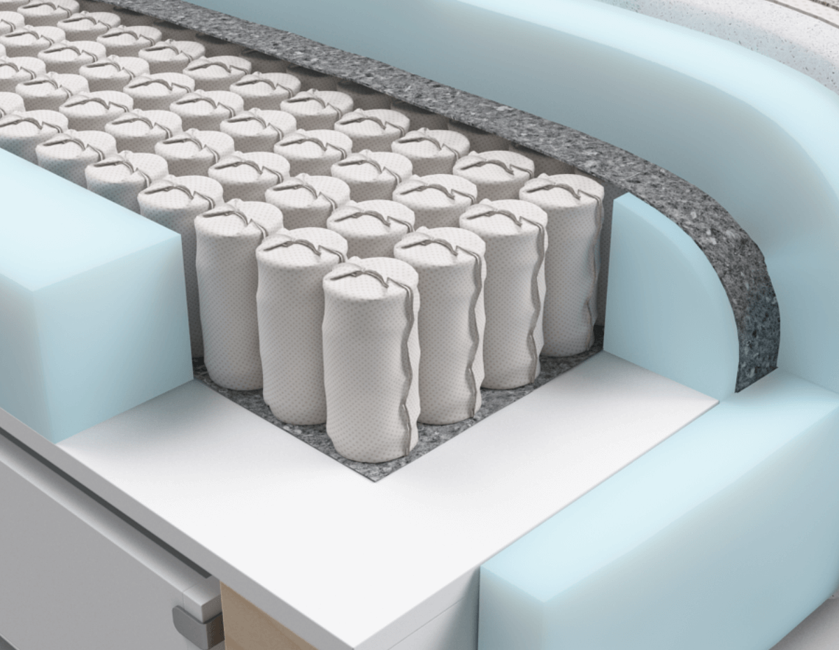 Анатомический матрас на независимом пружинном блоке идеально подойдет для любителей более мягких матрасов.