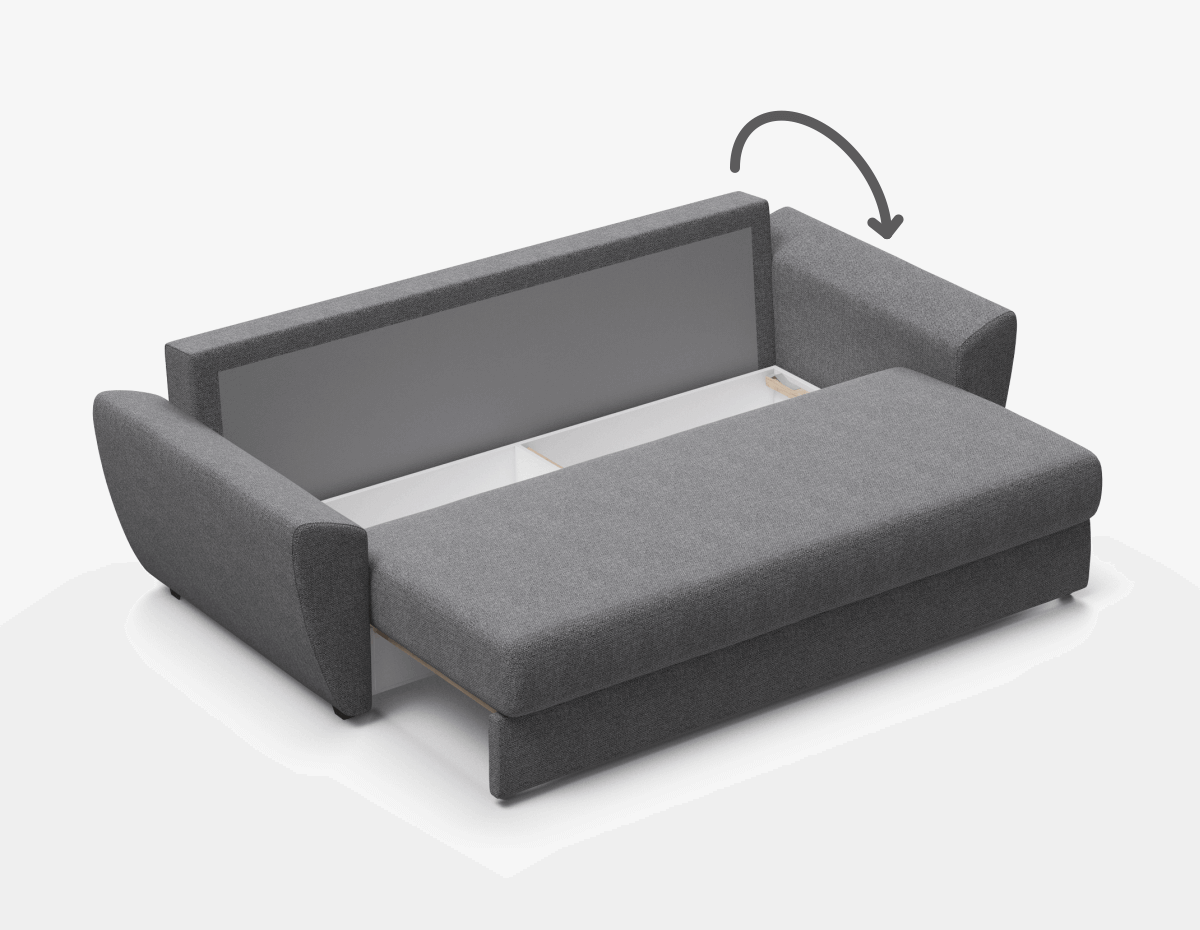 Простой и надежный механизм еврокнижка при трансформации не нужно отодвигать от стены.