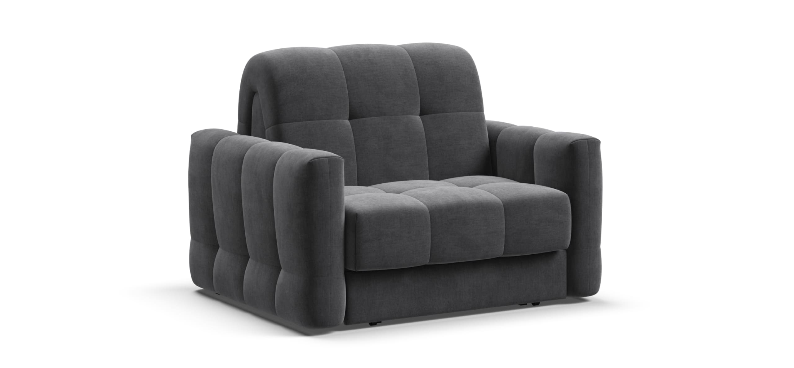 Босс Слип кресло-кровать велюр Монолит серый