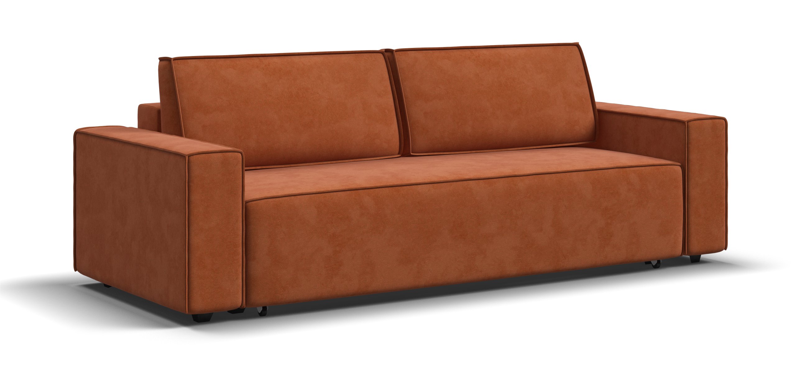 Диван Норд велюр Алькантара оранж