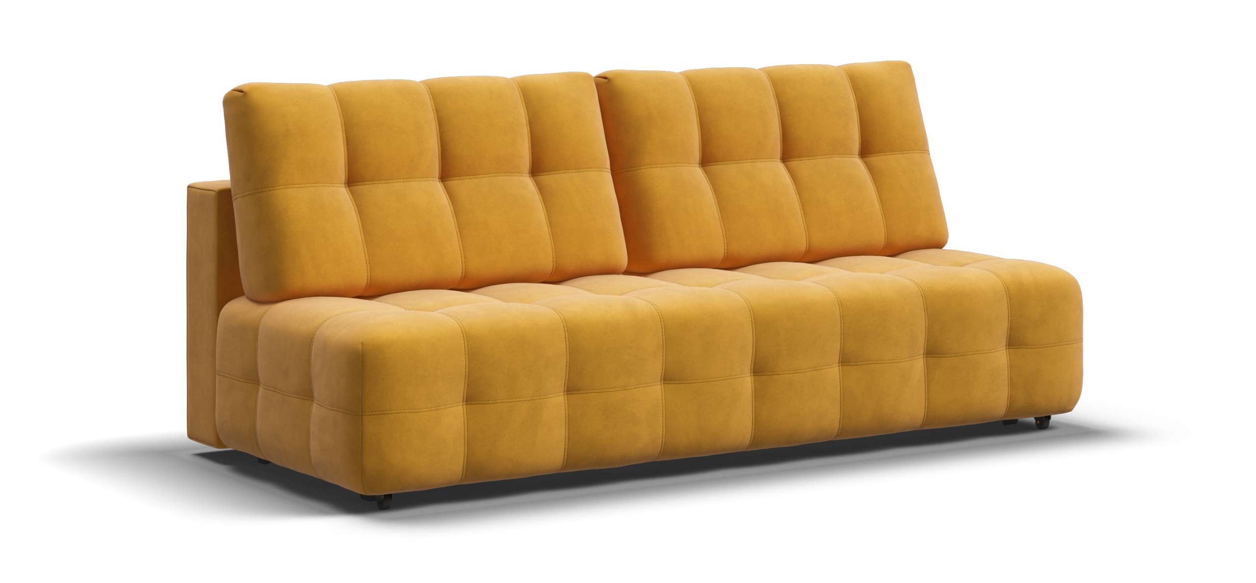 Диван Босс Мини велюр Монолит желтый